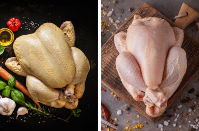 Diferencias entre pollo amarillo o blanco y cuál es más saludable