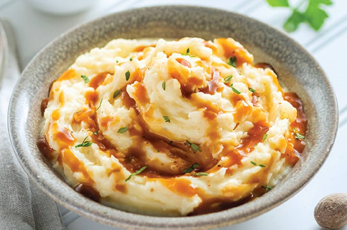 Cómo hacer Salsa gravy con puré de papa