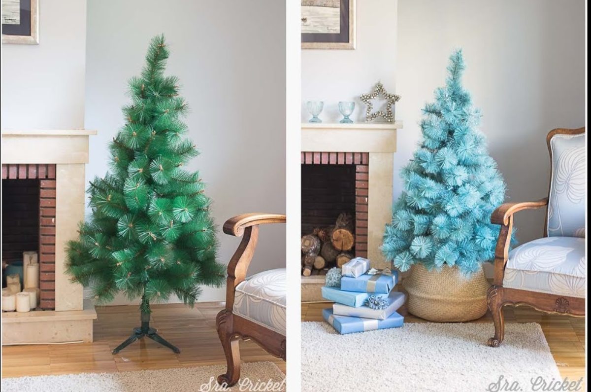 revivir un arbol viejo de navidad