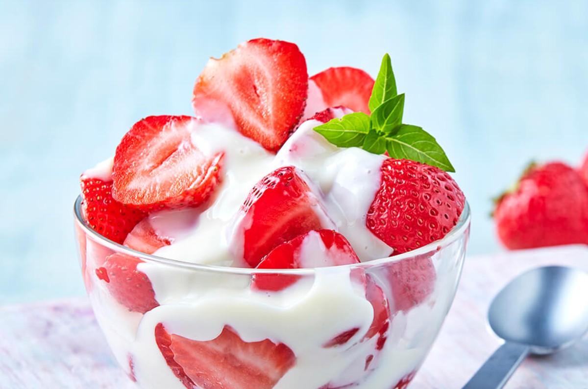 fresas con crema