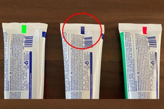 Este es el significado del código de colores en las pastas de dientes