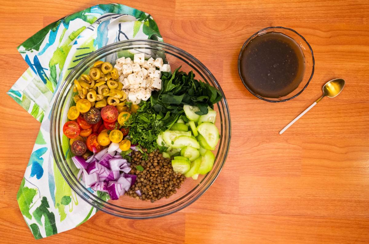 Ensalada de lentejas con espinaca, receta deliciosa y saludable 0