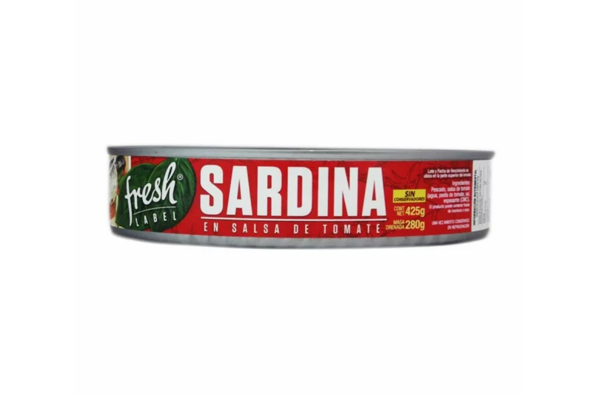 3. FRESH LABEL / Sardina en salsa de tomate / 425 gramos ($35). 
