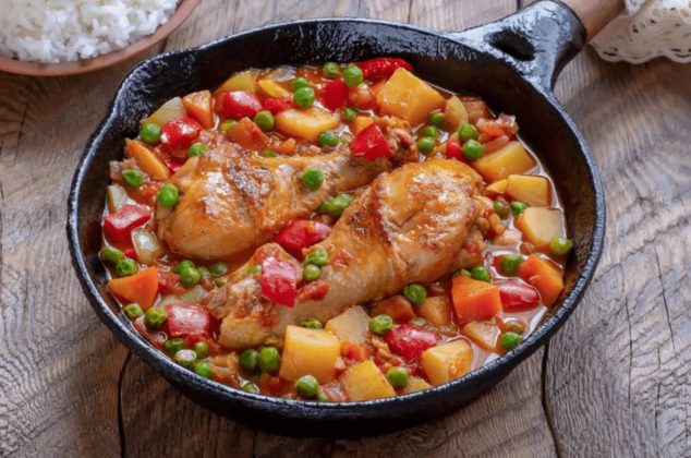 Cómo hacer pollo a la jardinera, receta fácil y deliciosa