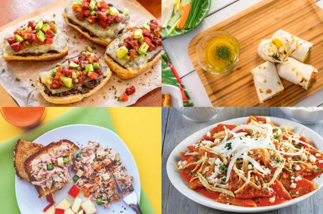 5 deliciosas recetas de almuerzos para cada día de la semana
