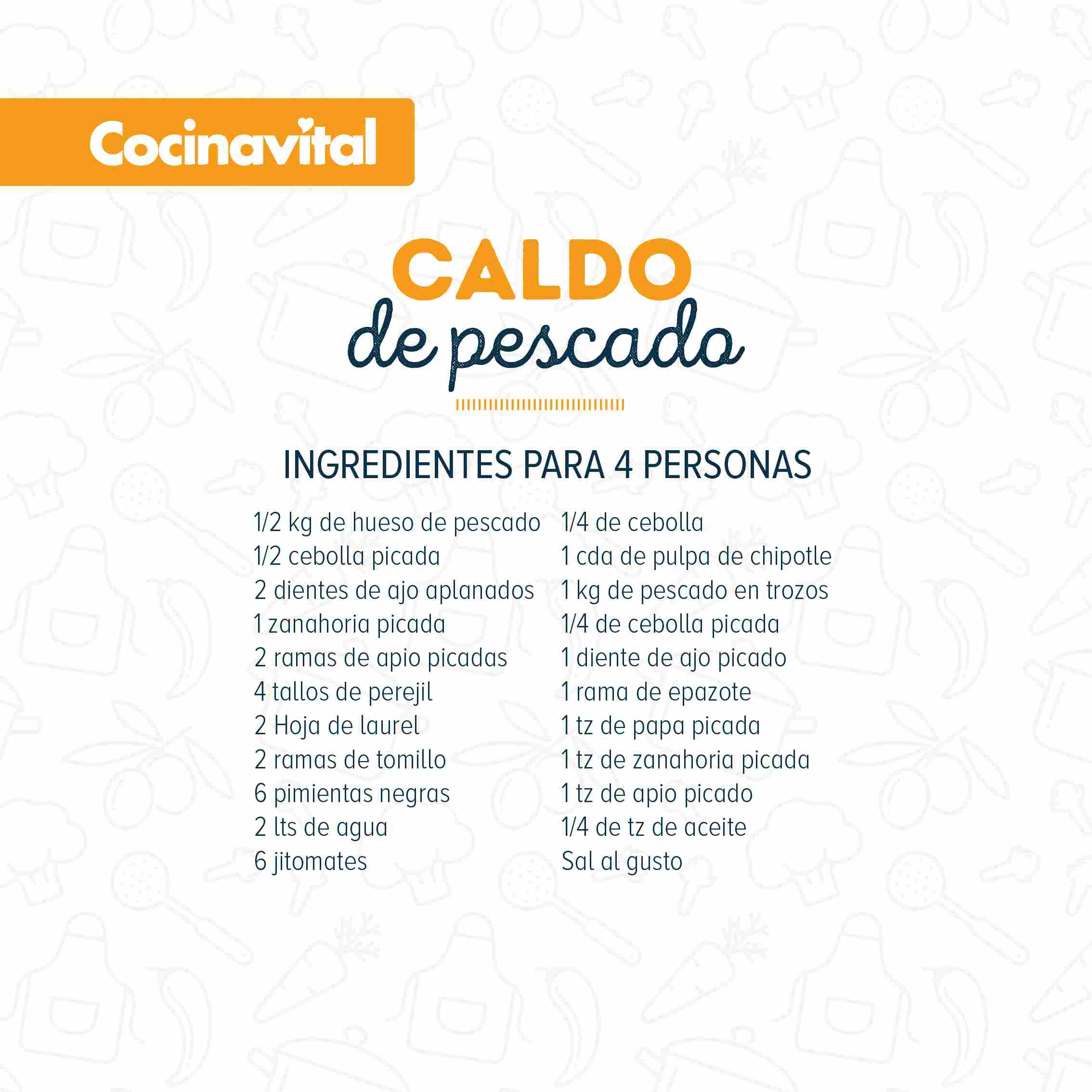 Ingredientes Caldo de pescado
