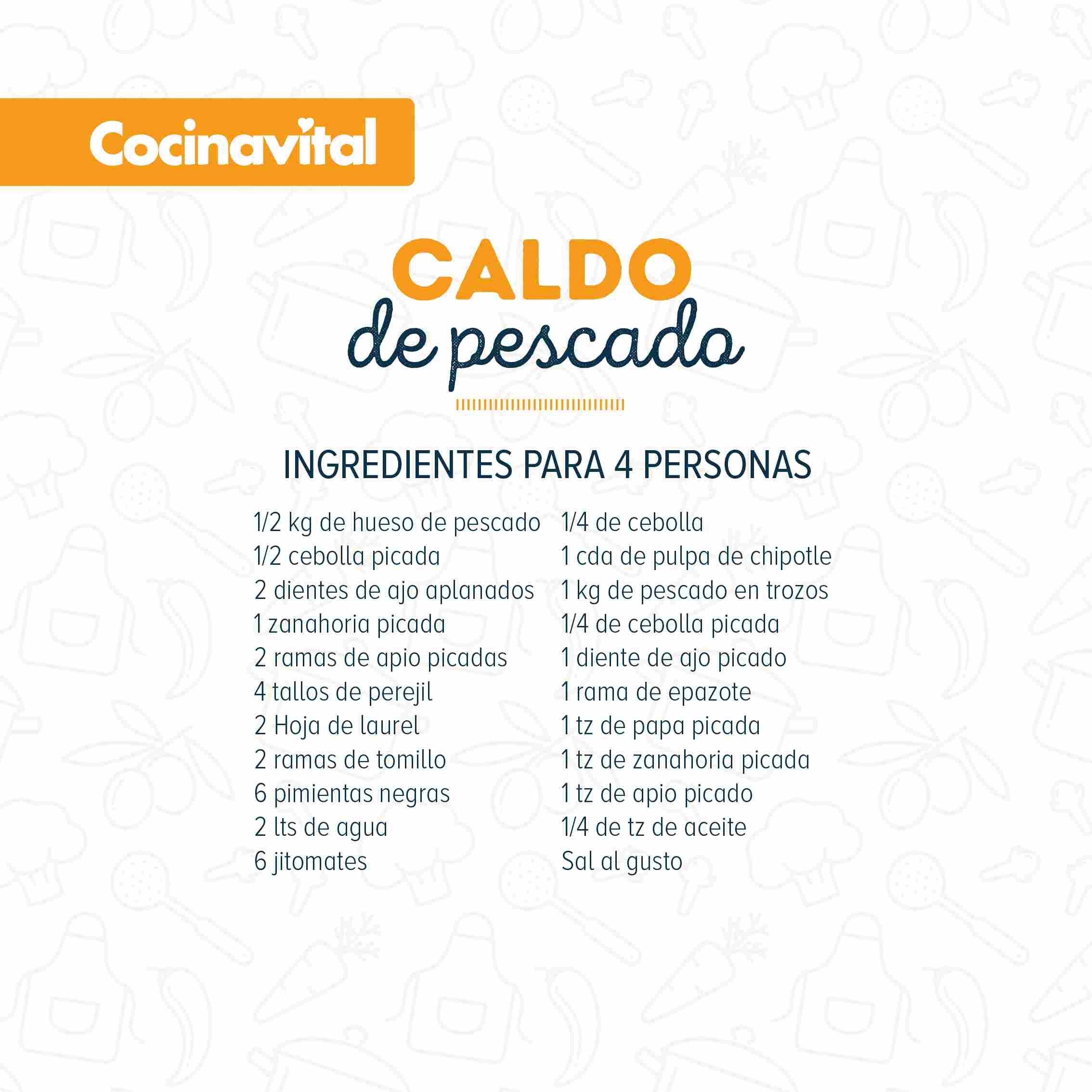 Ingredientes Caldo de pescado