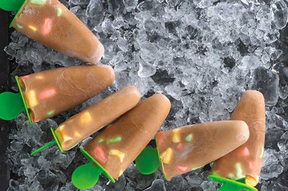 Paletas de café con leche y bombones