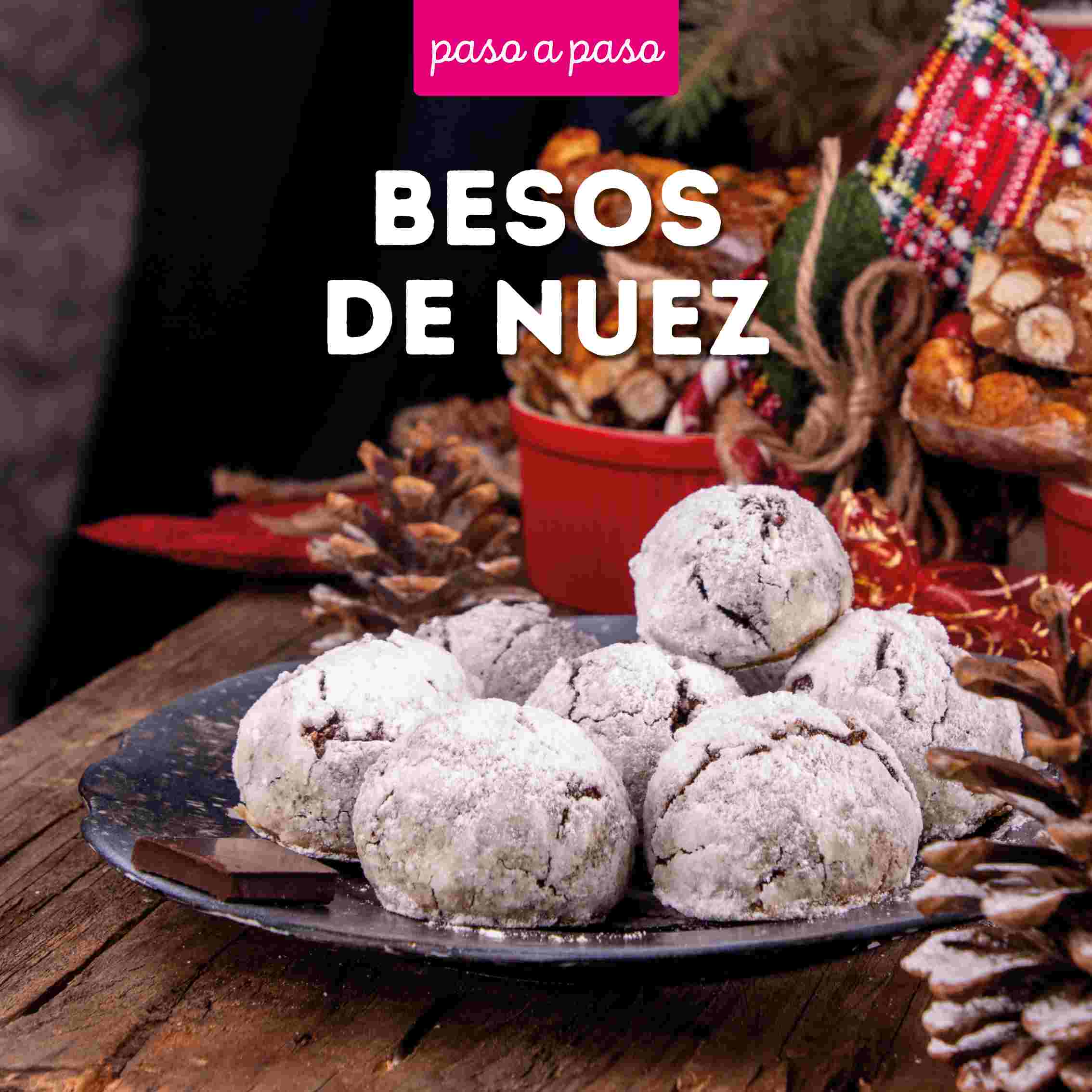 Receta Besos de nuez