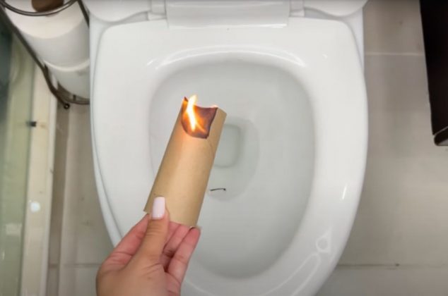 Beneficios de quemar el tubo de cartón del papel higiénico en el baño