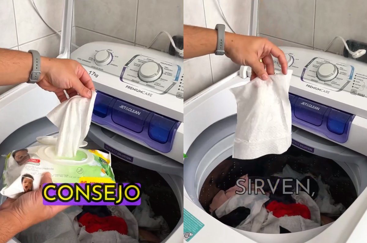 meter toallitas humedas en la lavadora