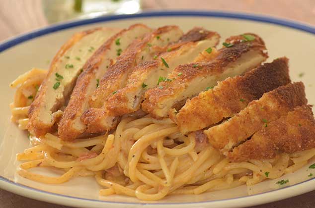 Cómo hacer deliciosa pechuga con espagueti 