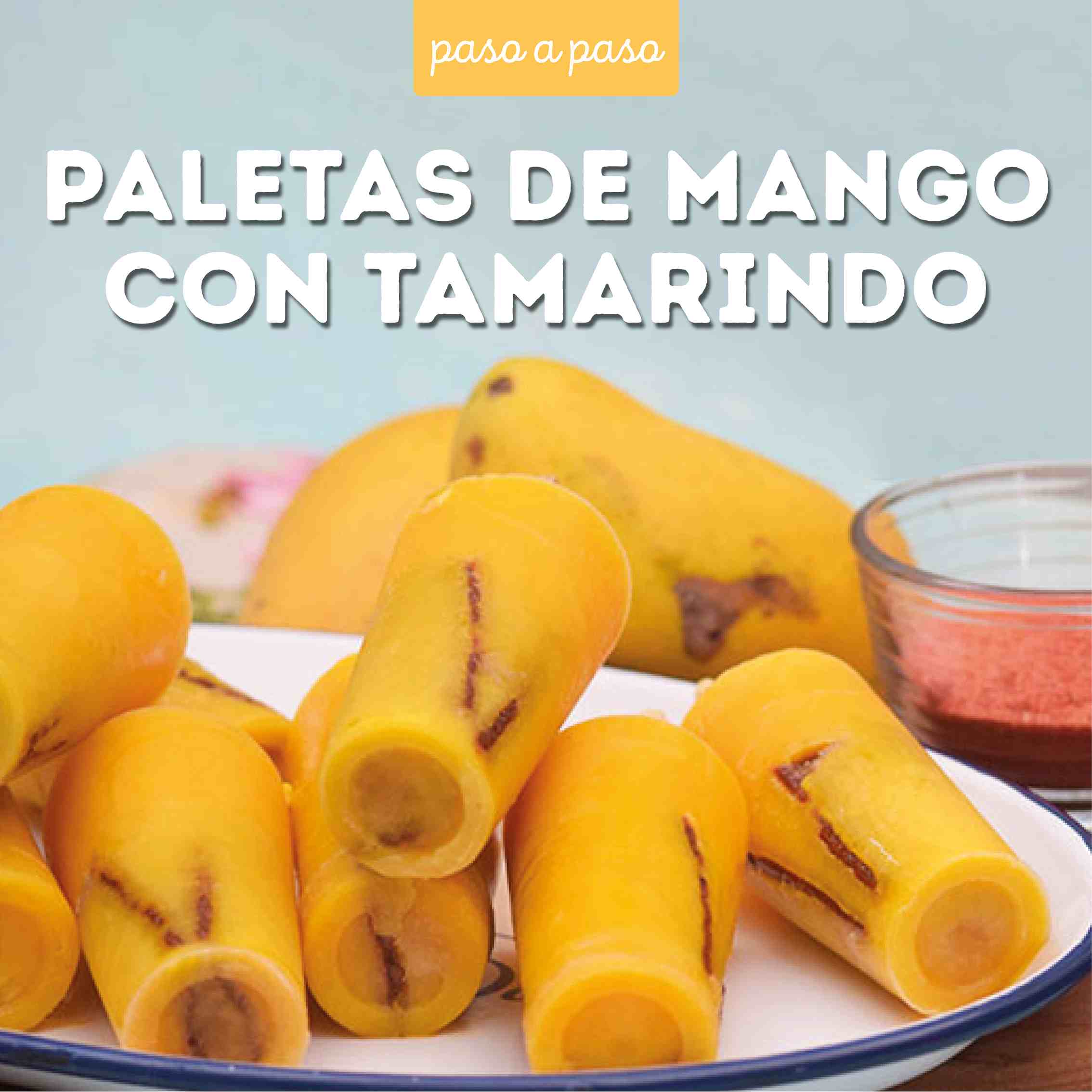 Paletas de mango con tamarindo
