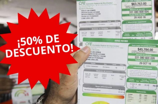 Estas personas podrán obtener 50% de descuento en su recibo de luz de la CFE