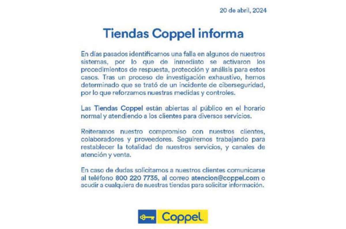 comunicado de coppel