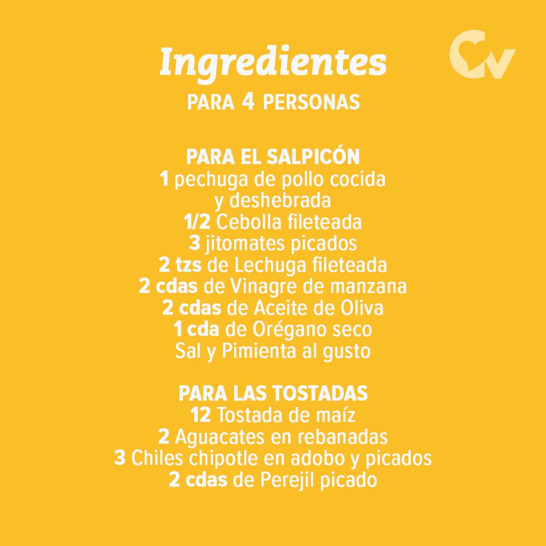 Ingredientes Ensalada de pollo