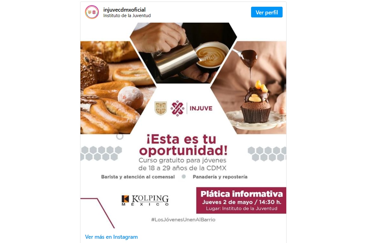 injuve cursos de repostería