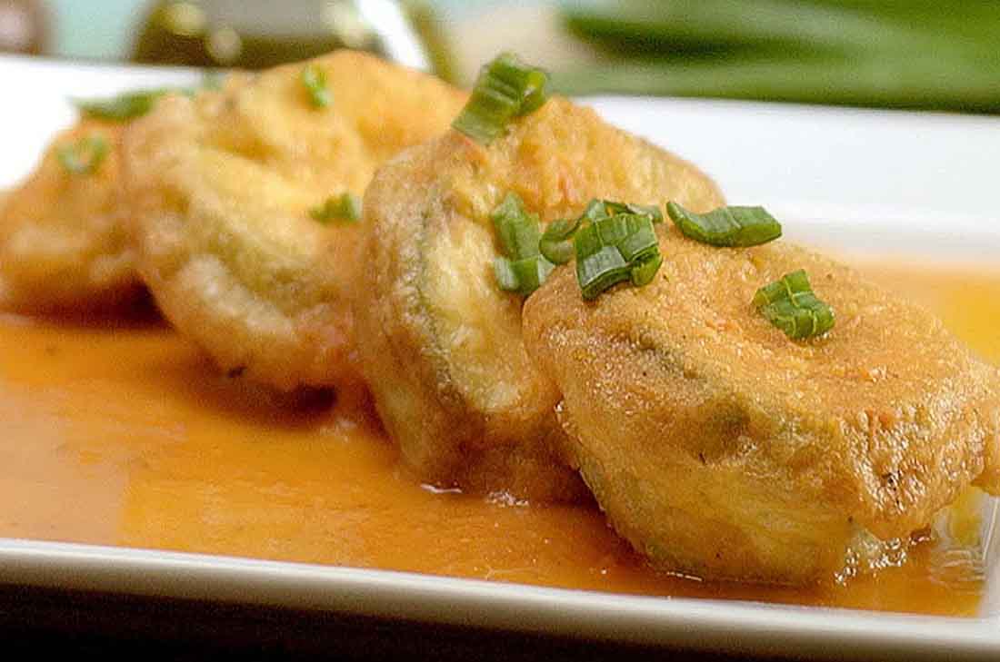RECETA DE CALABACITAS CAPEADAS RELLENAS DE QUESO