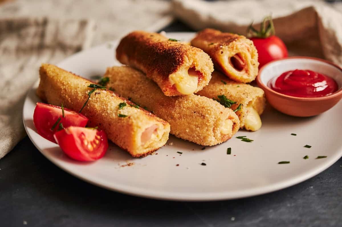 Rollitos de jamón y queso ¡crujientes y prácticos!