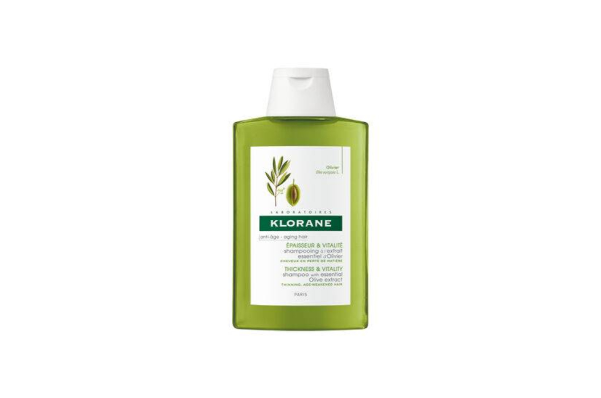 Shampoo olivo de Klorane: Promete reequilibrar el cuero cabelludo y regenerar el cabello debilitado, aportando grosor, flexibilidad y vitalidad.