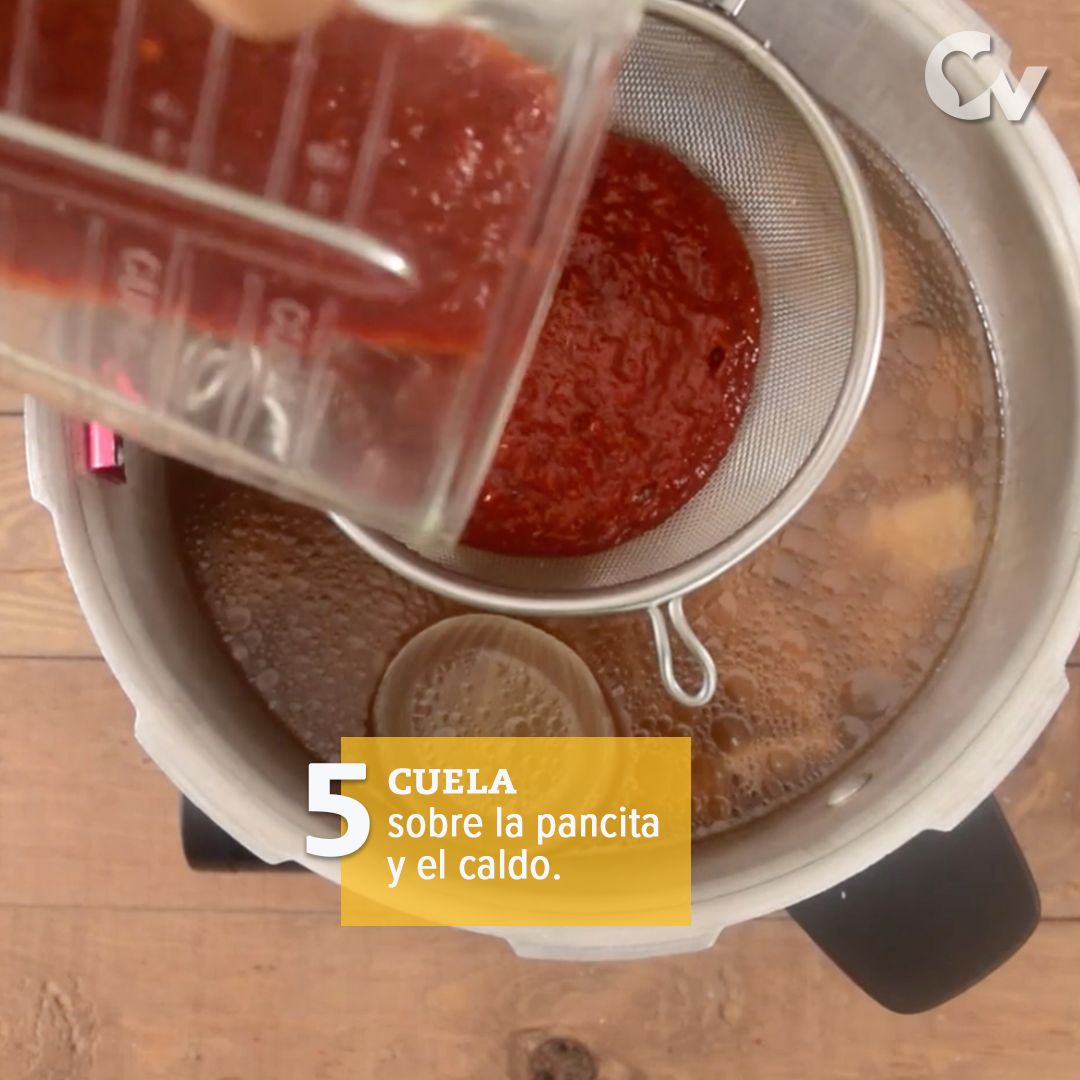Cuela sobre la pancita