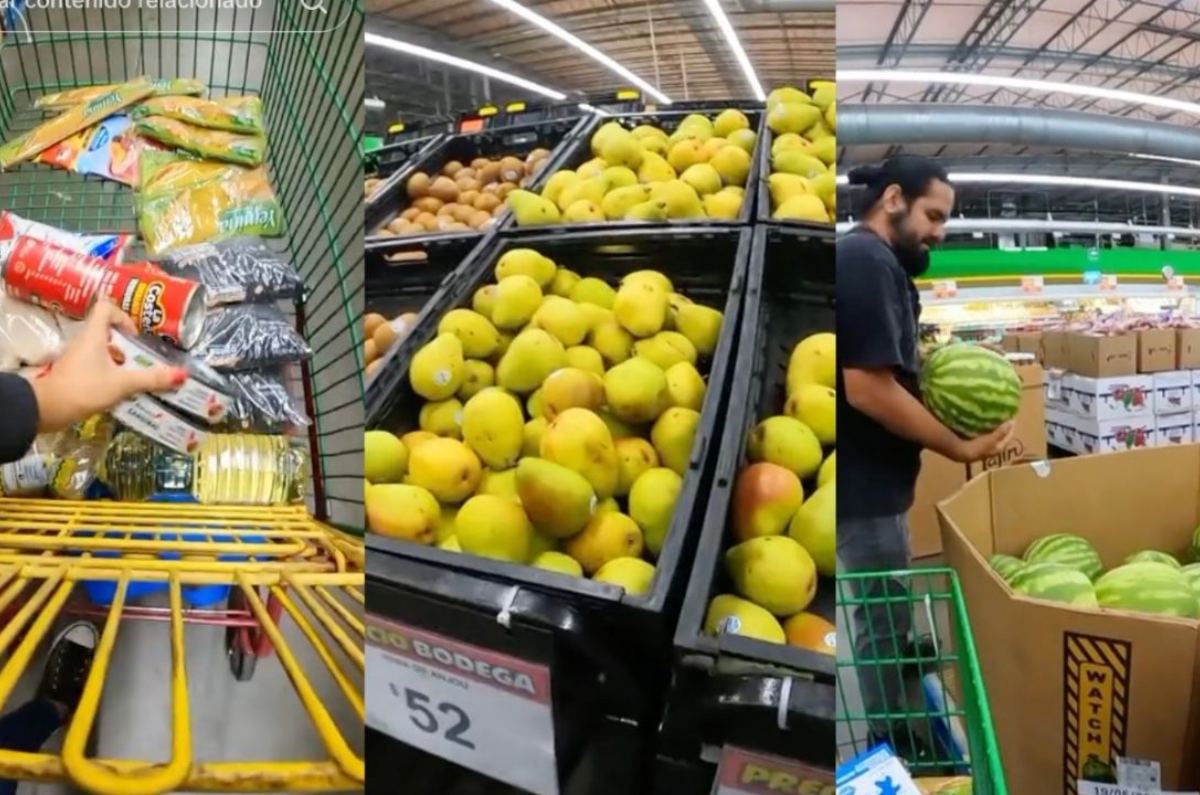 familia compra despensa con mil pesos