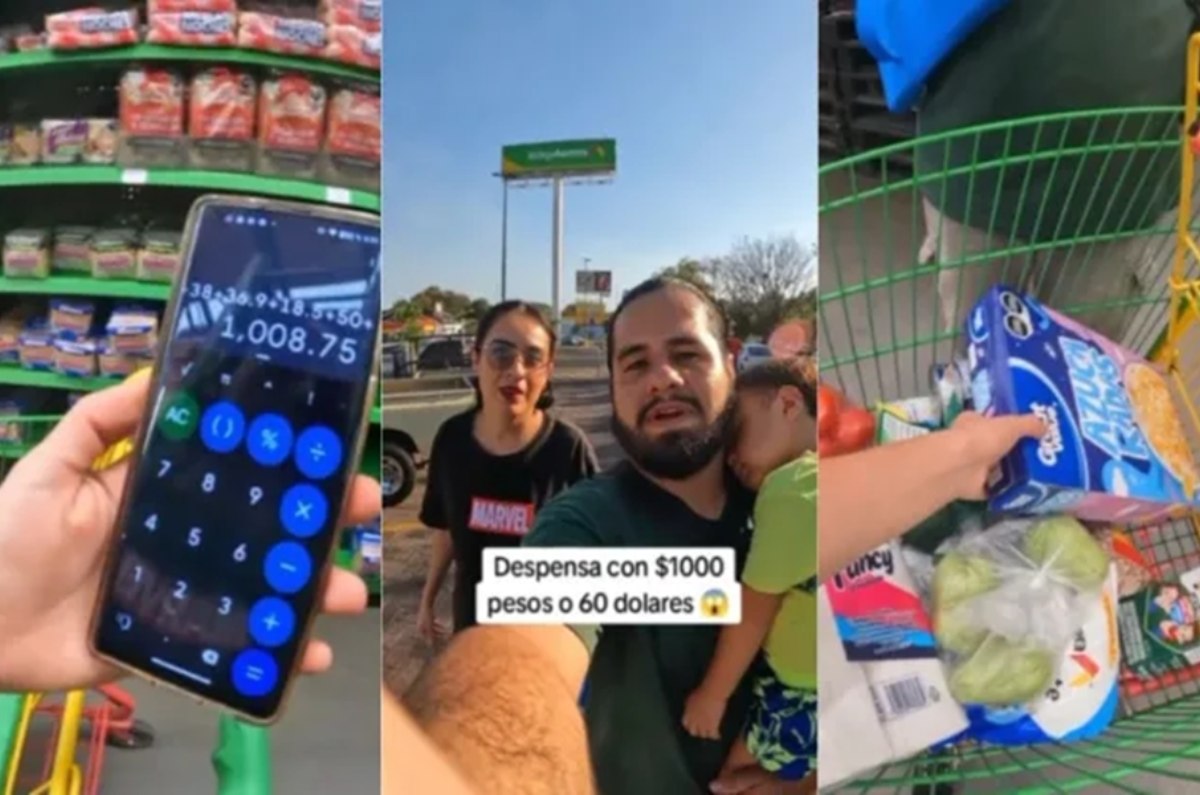 familia hace mandado con mil pesos