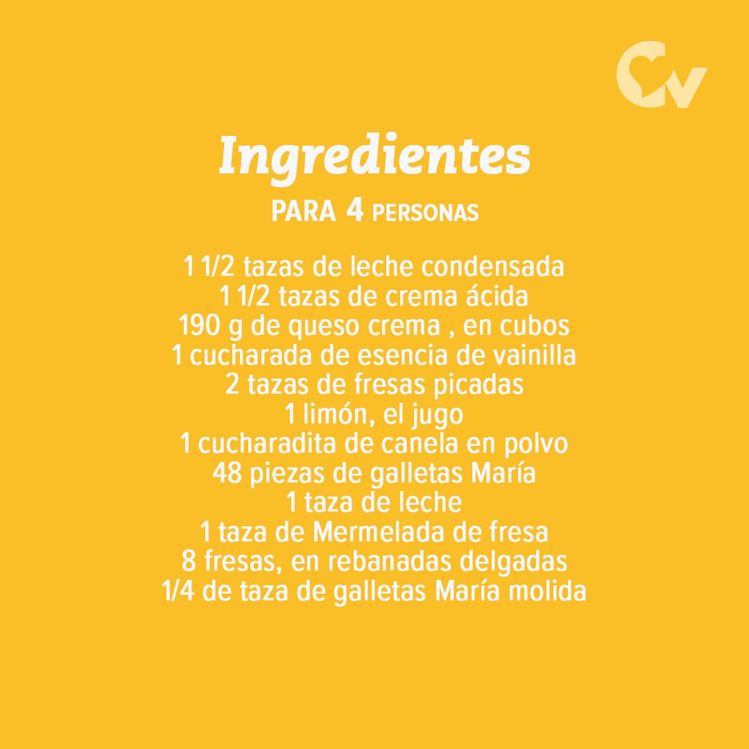 Ingredientes Carlota de fresas