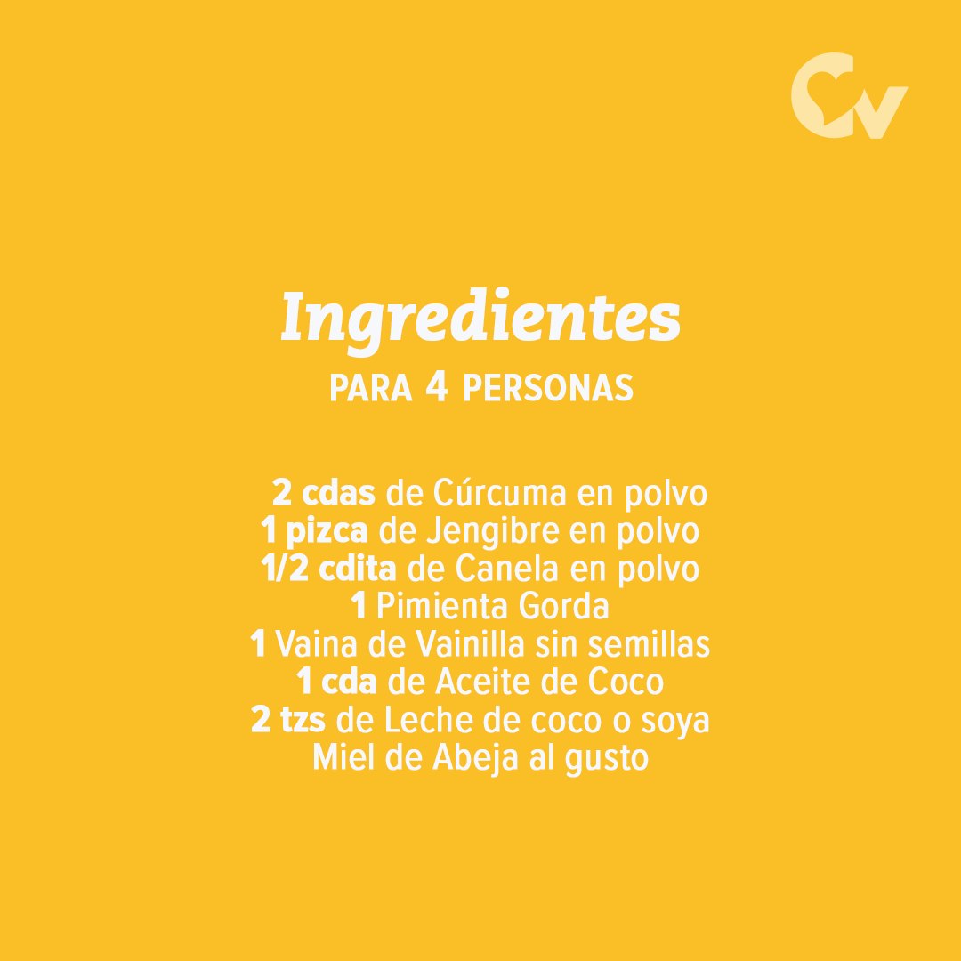 Ingredientes leche dorada