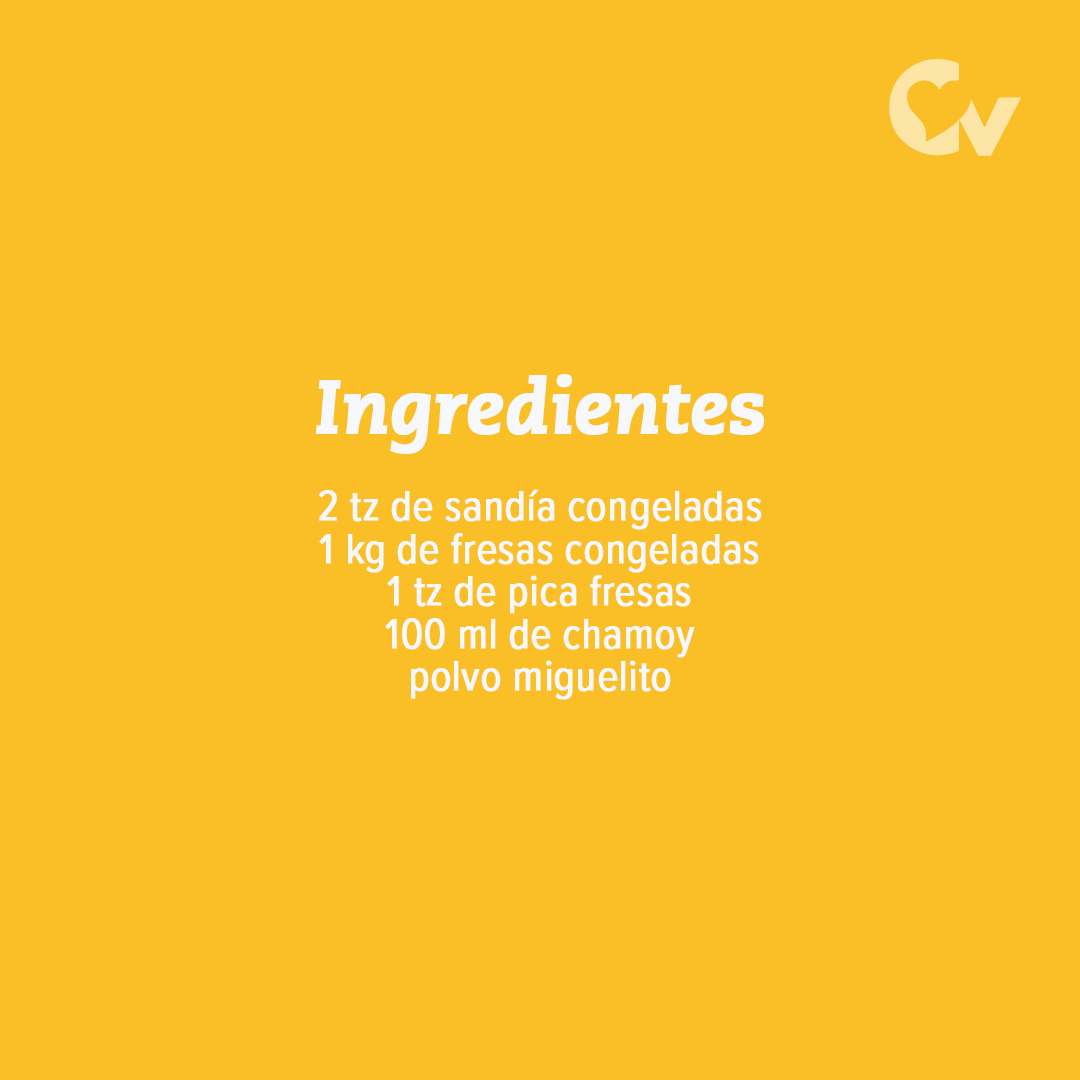 Ingredientes nieve de pica fresa
