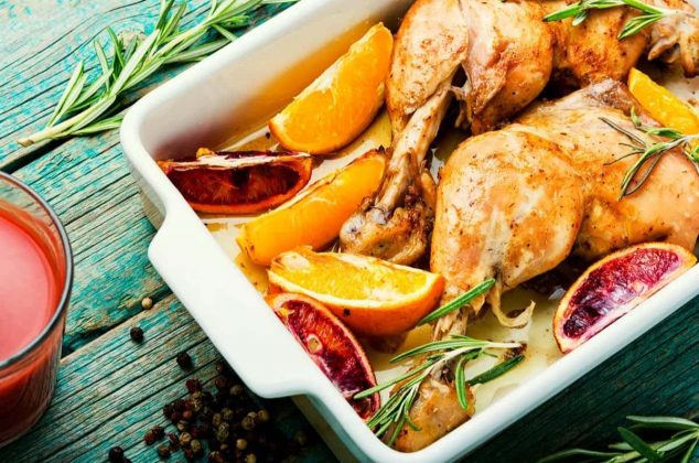 Una receta ¡Para chuparse los dedos!, muslos de pollo en salsa de naranja