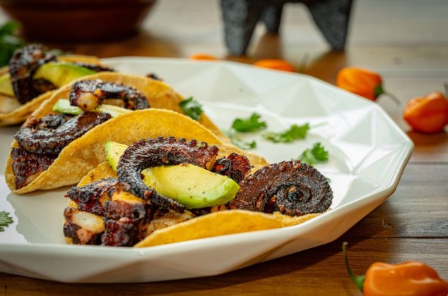 Receta de tacos de pulpo zarandeado a la parrilla