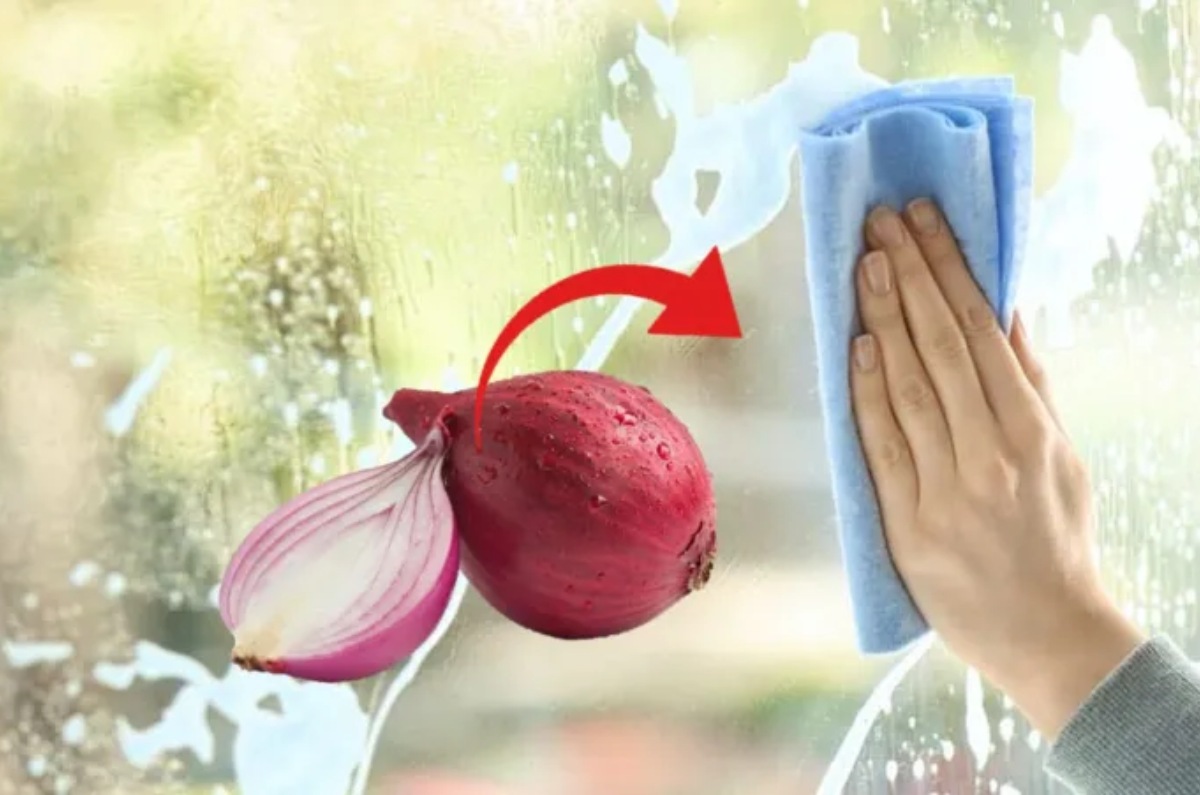 truco de la cebolla para vidrios