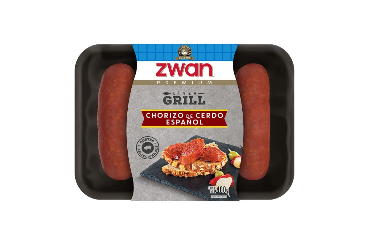 Zwan/Chorizo de cerdo español Grill: no contiene almidón o harina. Además, tiene 16.4 gramos de proteína.