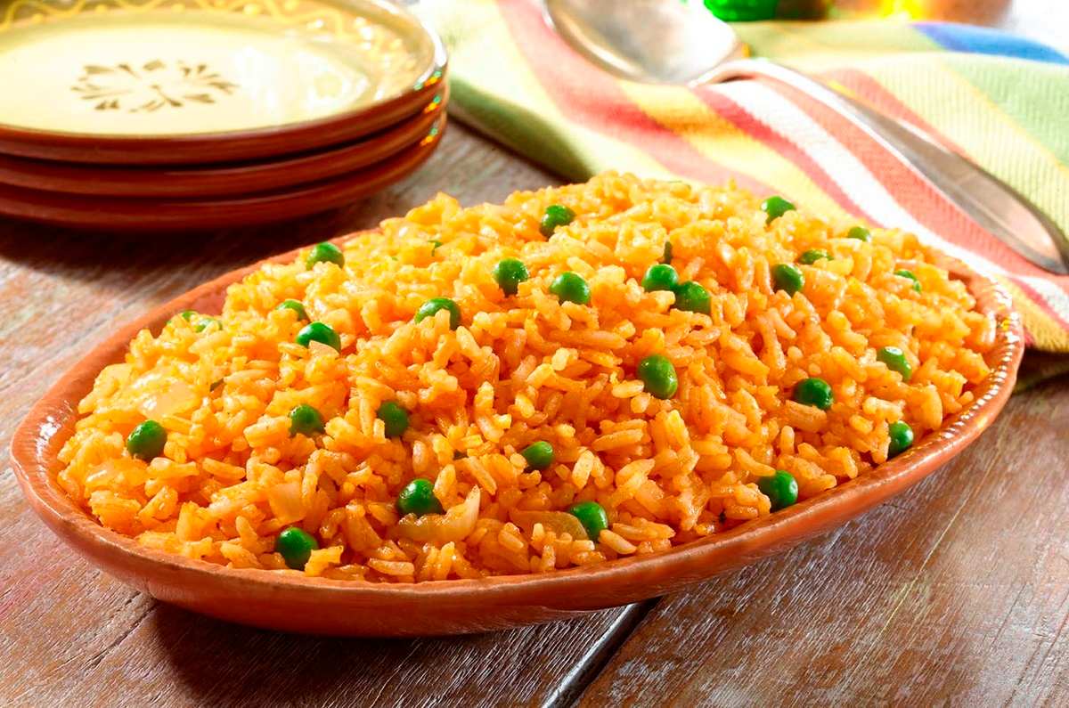 Arroz rojo con verduras