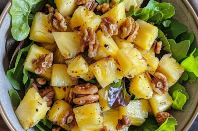 Deliciosa ensalada de piña y nueces ¡En menos de 20 minutos!