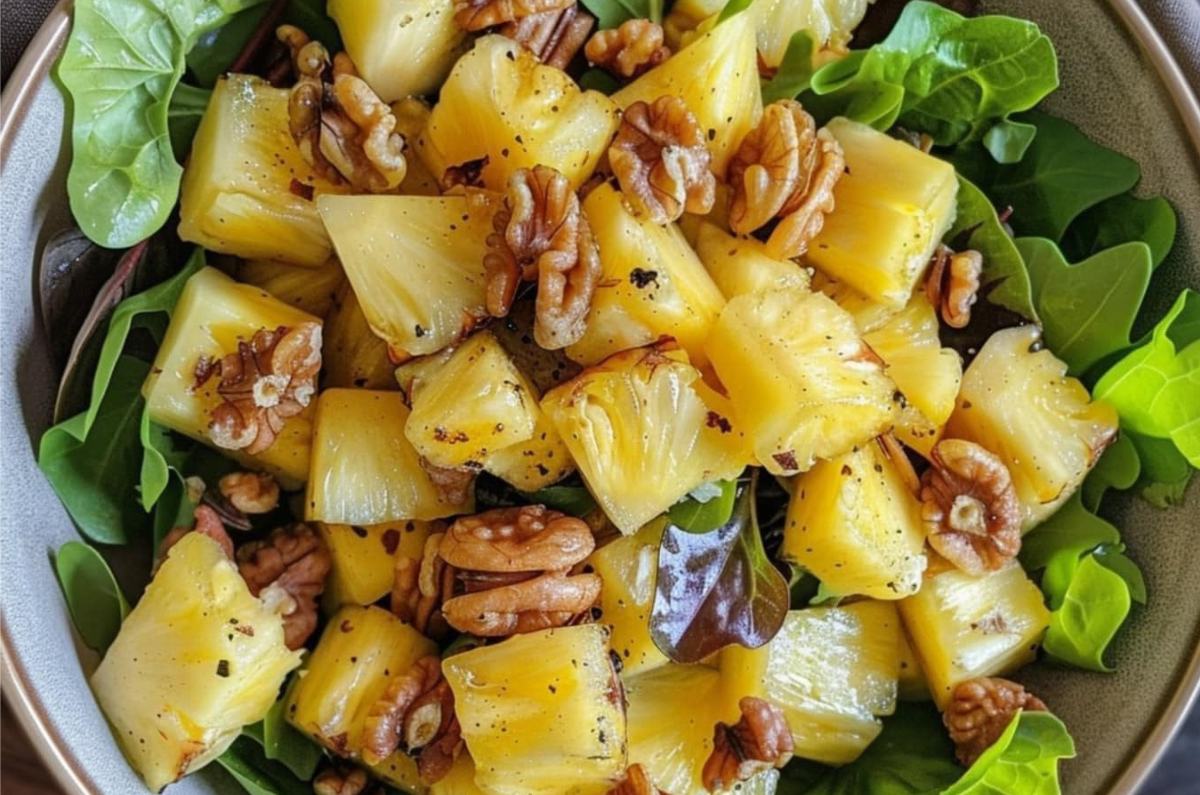 receta ensalada de piña y nueces