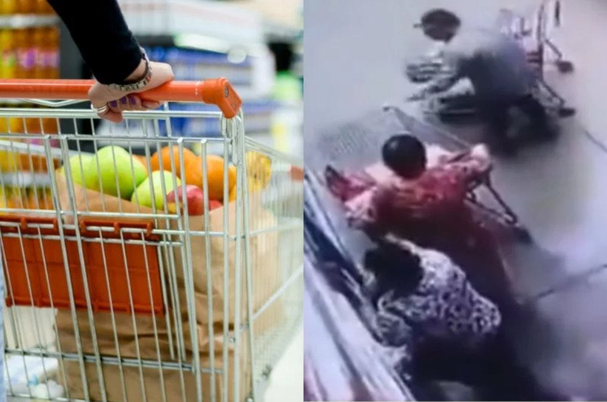 video de montachoques en supermercados