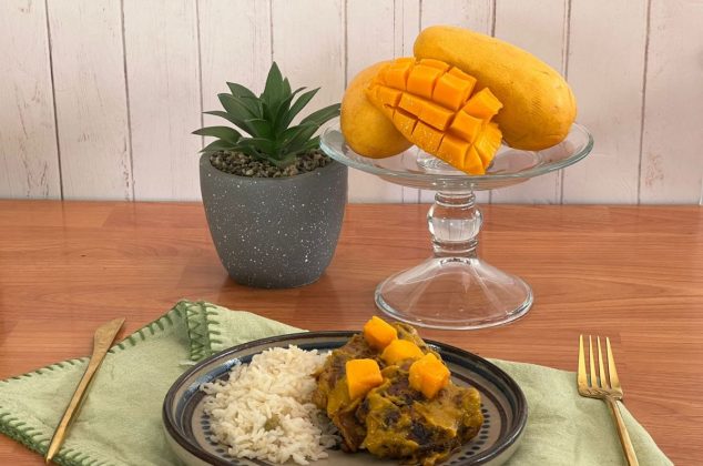 Picositos muslos de pollo en salsa de mango