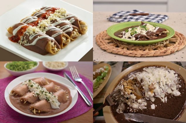 4 diferentes recetas de enfrijoladas por menos de $60 pesos