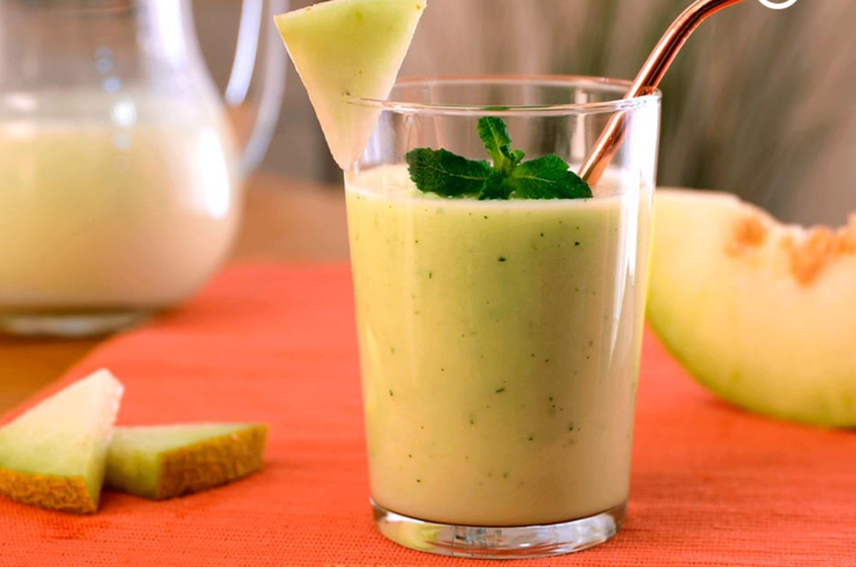 licuado de melón y manzana