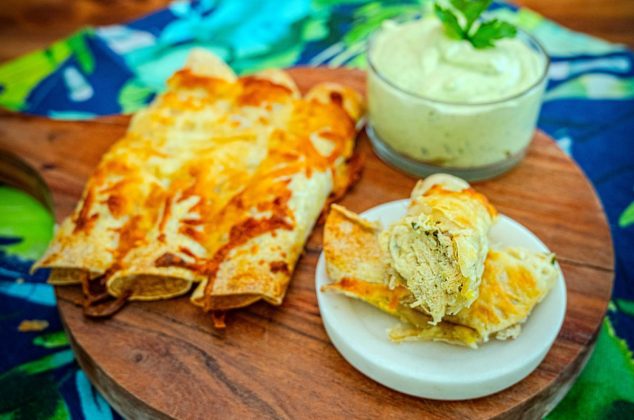 Receta de rollitos de pollo cremoso para botanear