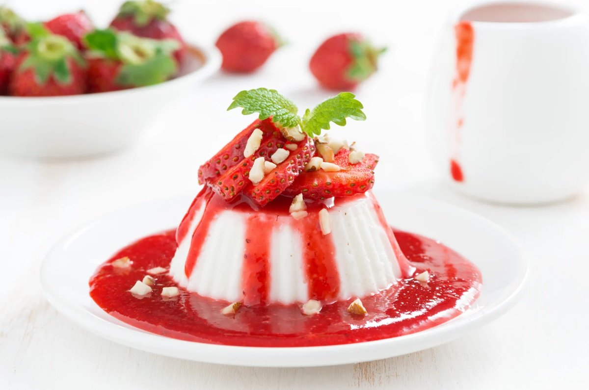 Gelatina de yogurt y jamaica