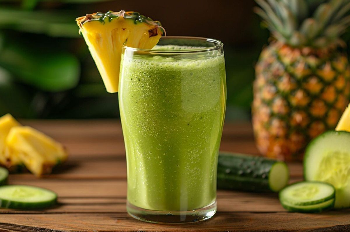 Jugo verde para desintoxicar y nutrir el organismo
