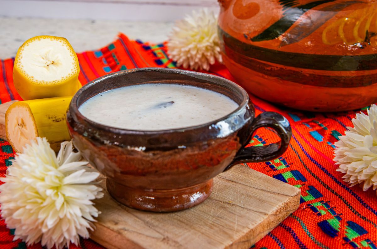 Atole de plátano y amaranto