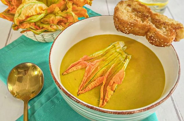 Crema de flor de calabaza, receta fácil