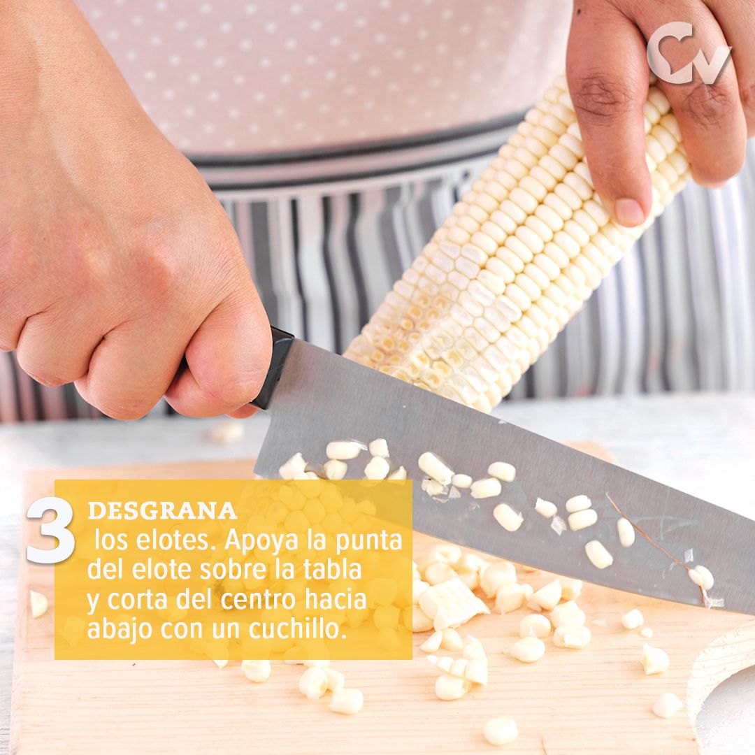 Desgrana los elotes