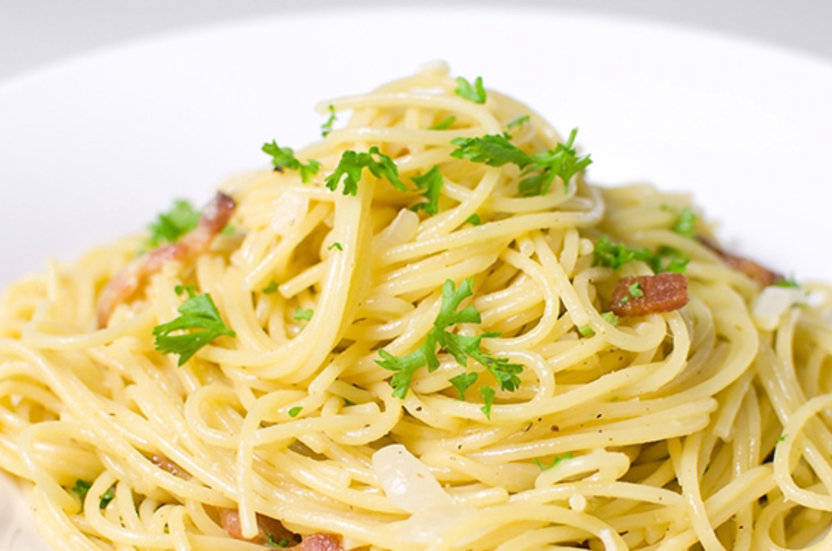 Espagueti con crema
