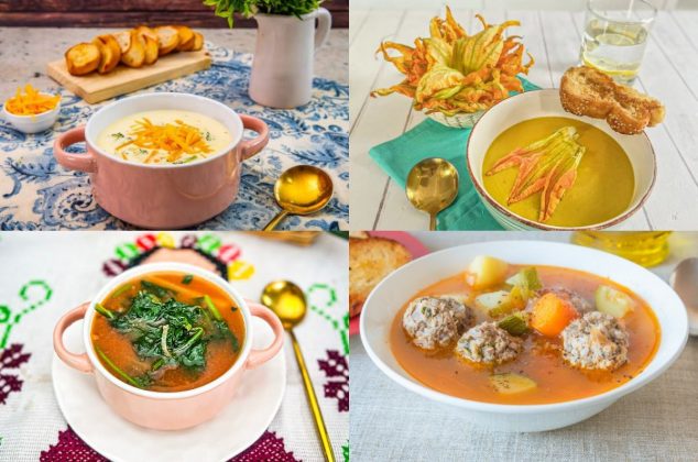 4 recetas de sopas y cremas para menú de la semana