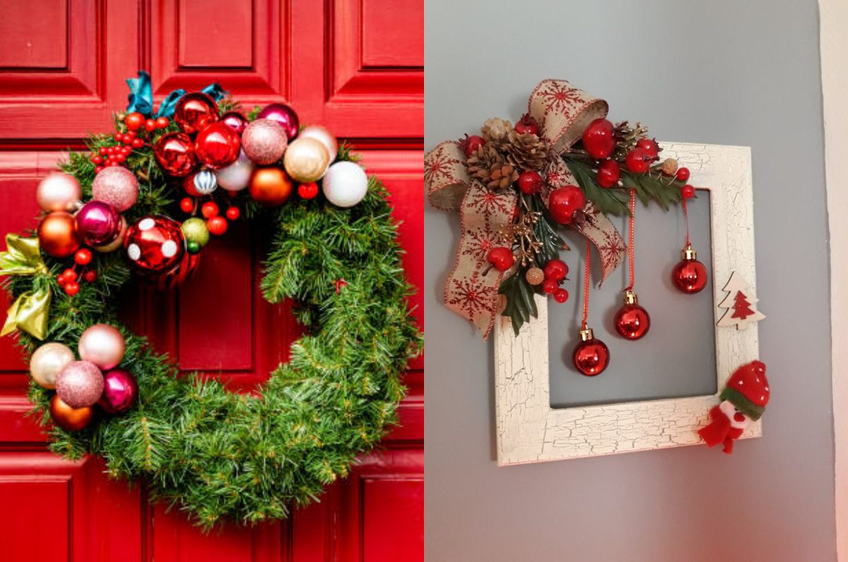 tendencia para decorar puertas navideñas